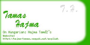 tamas hajma business card